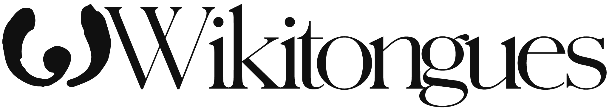 Wikitongues logo: dark color scheme